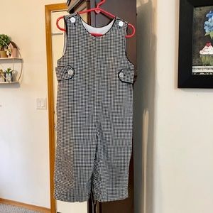 Kelly’s Kids black/white checkered longall 2T
